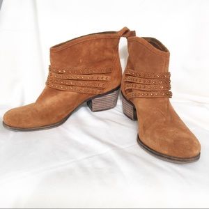 JESSICA SIMPSON chestnut brown booties 6